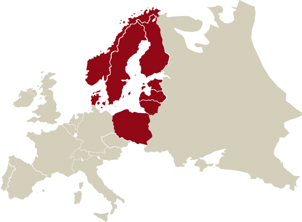 Scandic Baltics map